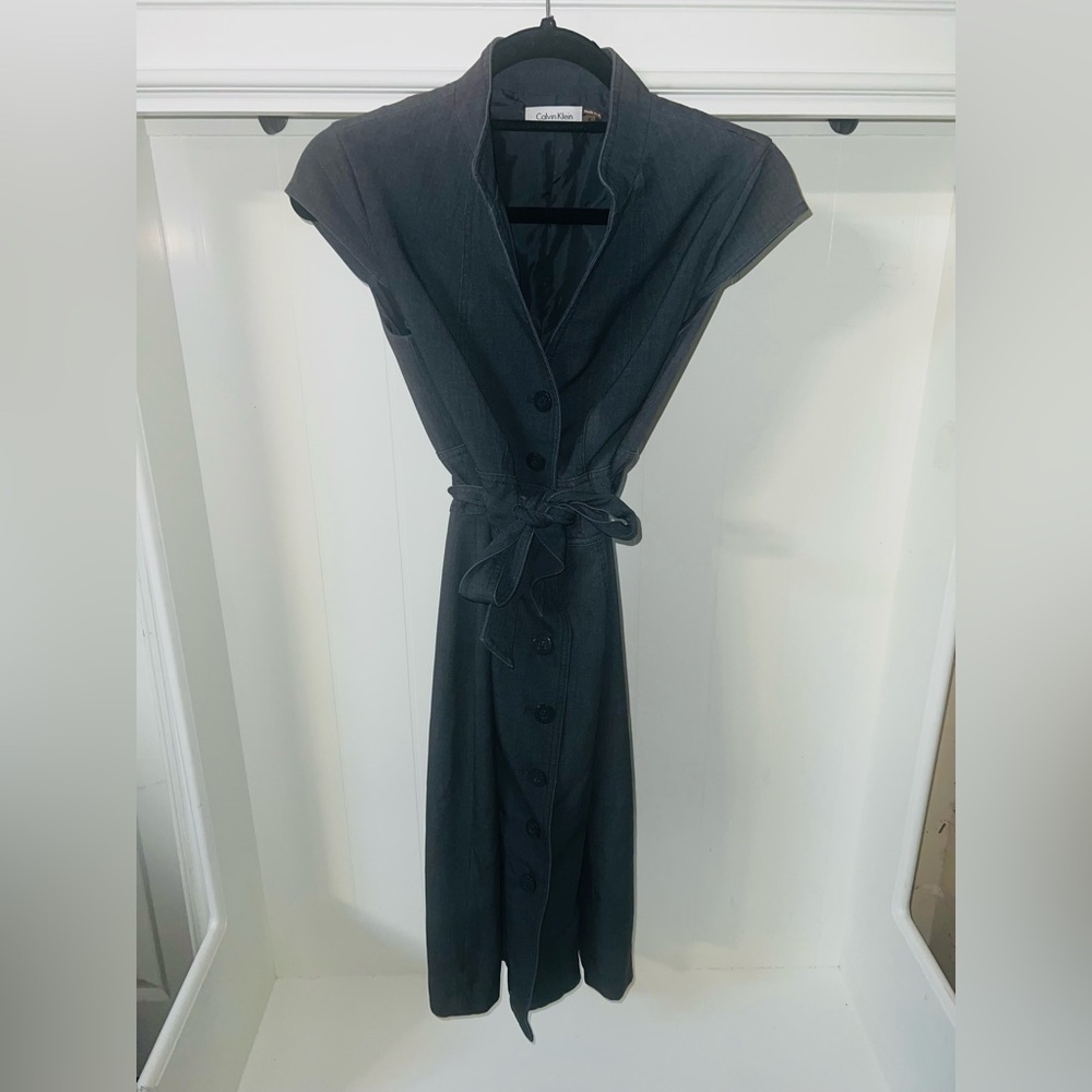 Calvin Klein Black Button-Down Dress